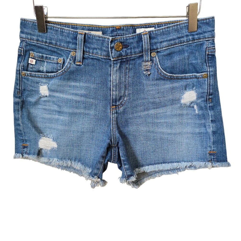 Ag Adriano Goldschmied Jane Frayed Cut Off Distre… - image 1